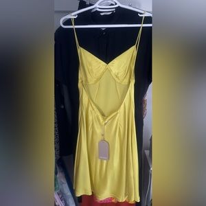 Yellow cocktail dress